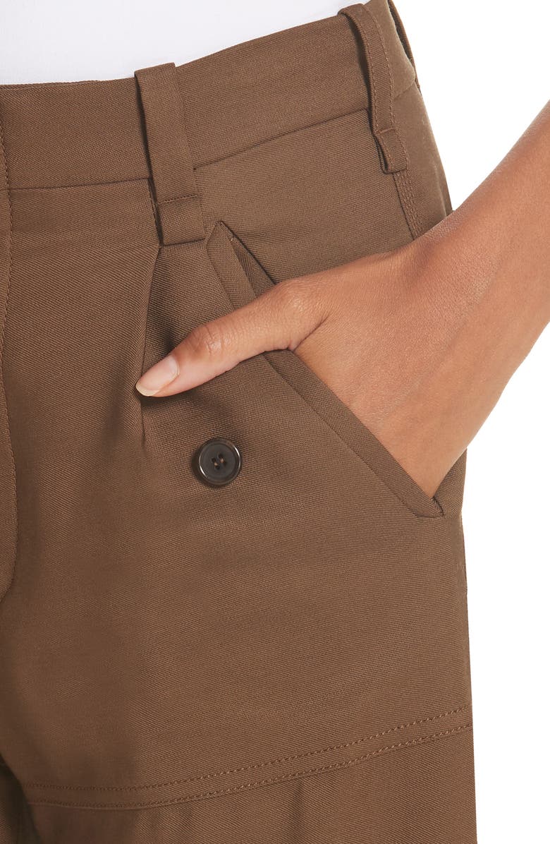 Chloé Fluid Crop Cargo Pants, Alternate, color,