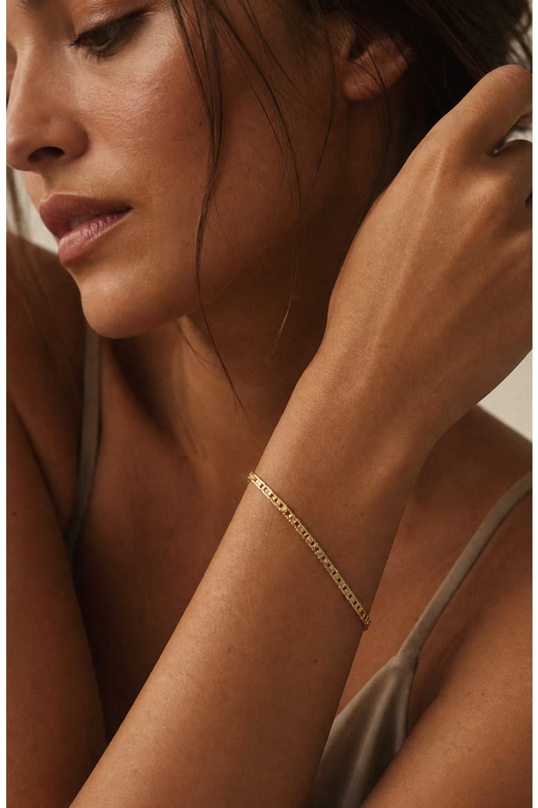 Aniya Mirror Chain Bracelet, Alternate, color, GOLD