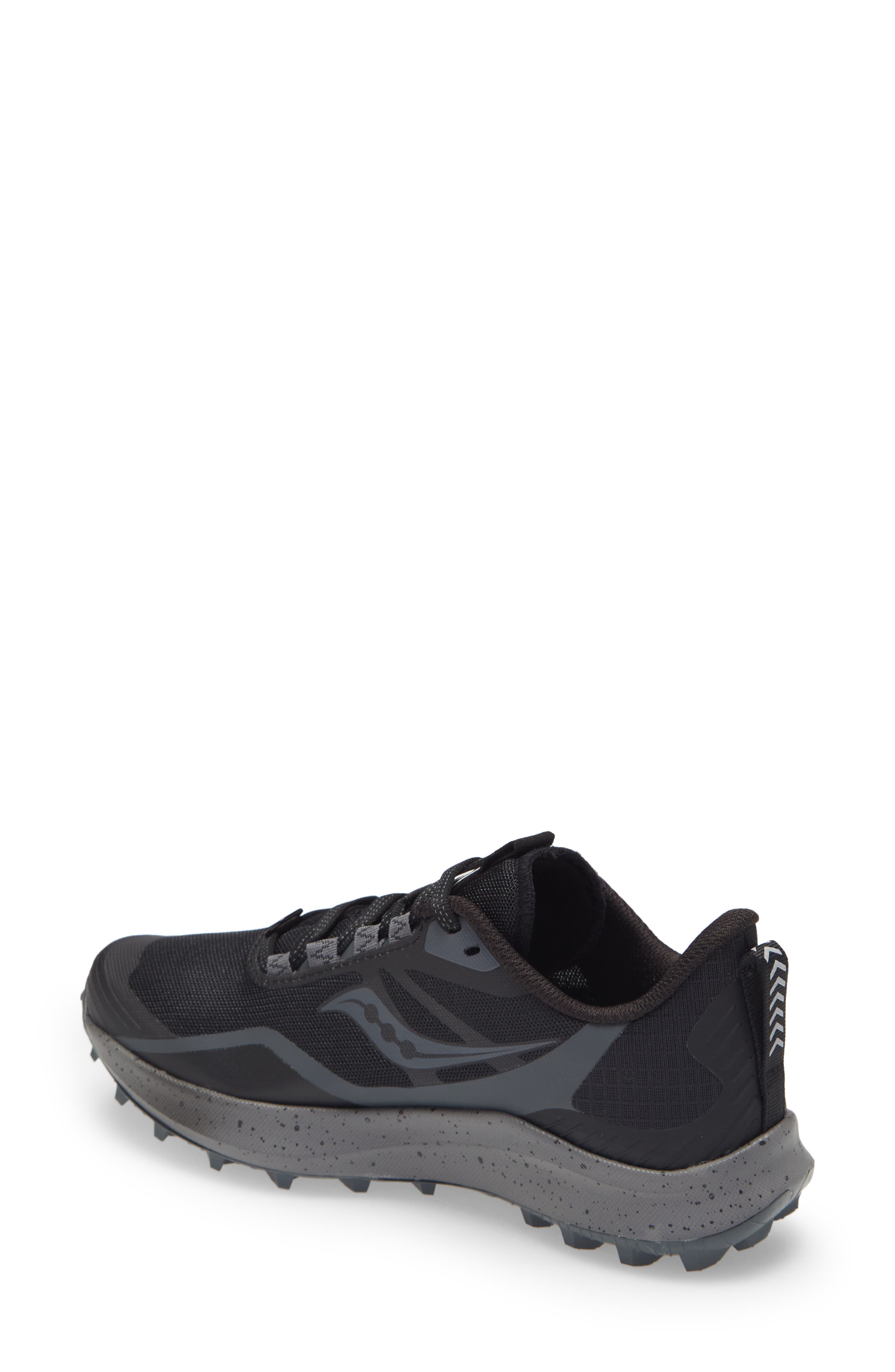 Saucony Peregrine 12 Trail Running Shoe, Alternate, color, Black/Charcoal