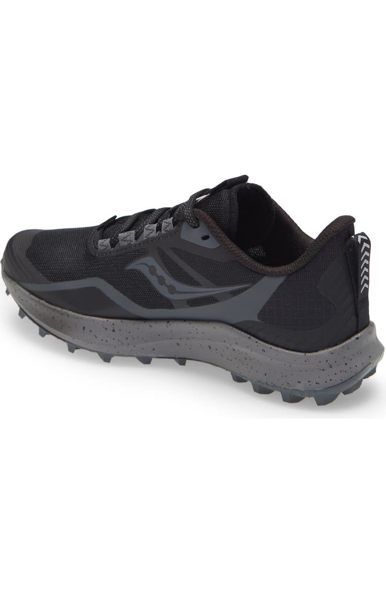 Saucony Peregrine 12 Trail Running Shoe, Alternate, color, Black/Charcoal