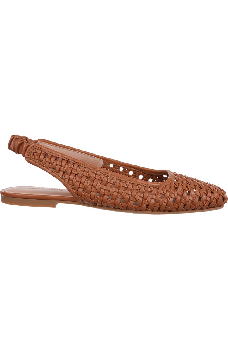 Nordstrom Arabella Woven Slingback Flat, Alternate, color, Tan Toffee