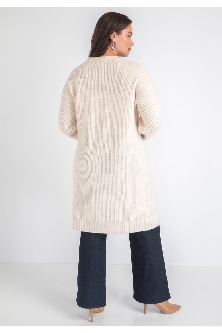 Midi Length Button Down Cardigan, Alternate, color, REDWOOD BURL