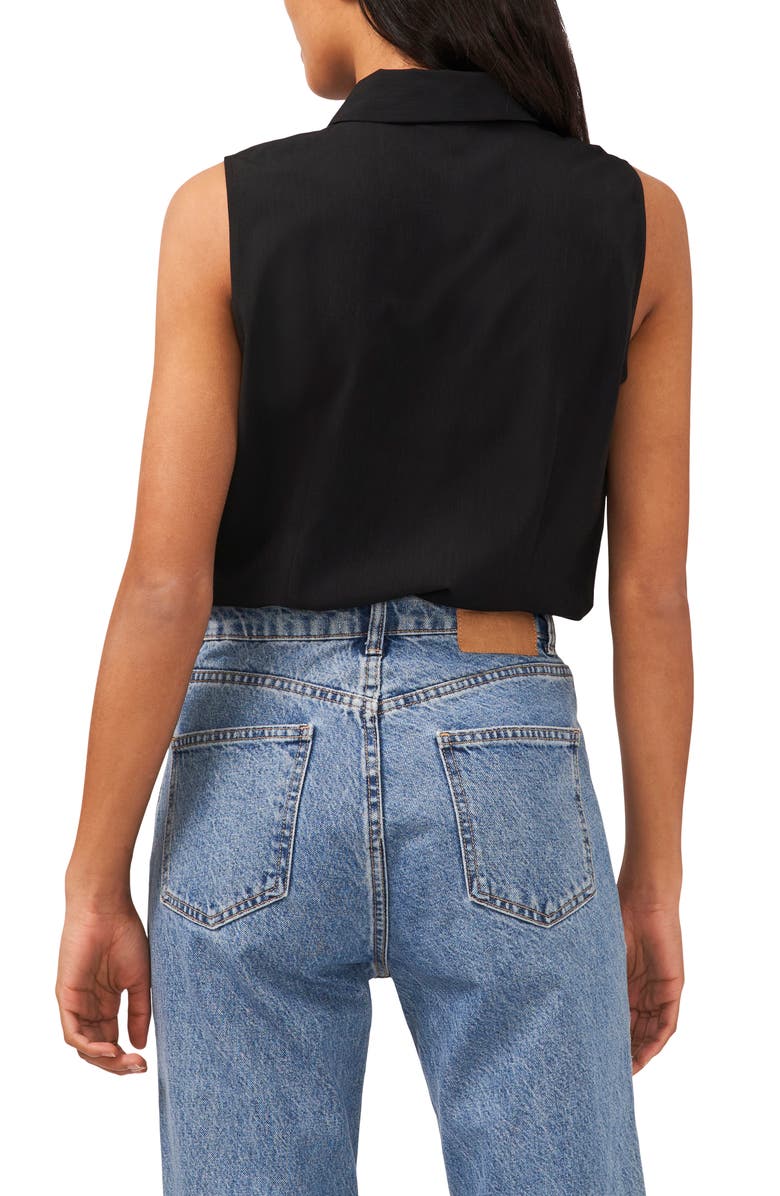 CeCe Sleeveless Georgette Bow Blouse, Alternate, color,