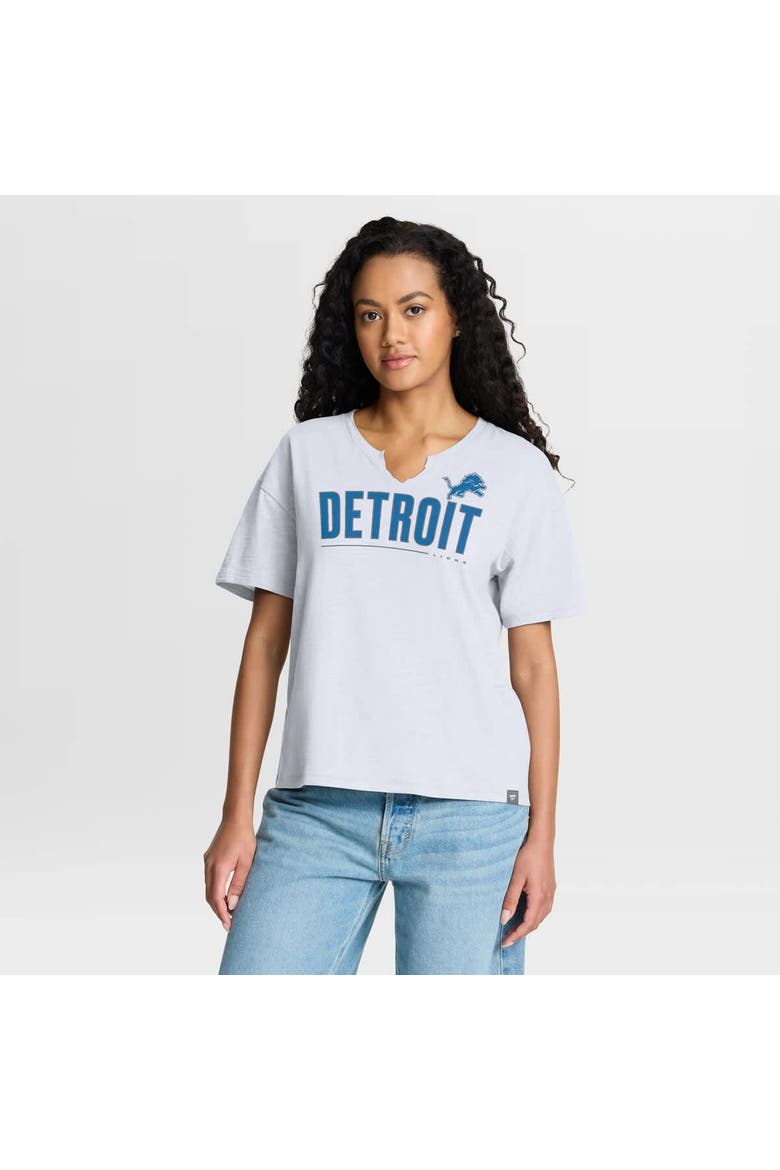 Women's Fanatics White Detroit Lions Redzone Slub Boxy T-Shirt, Main, color, White