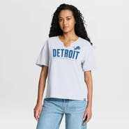 FANATICS Women's Fanatics White Detroit Lions Redzone Slub Boxy T-Shirt