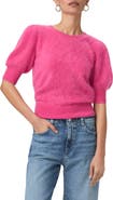 PAIGE Gladiolus Short Sleeve Cashmere Sweater