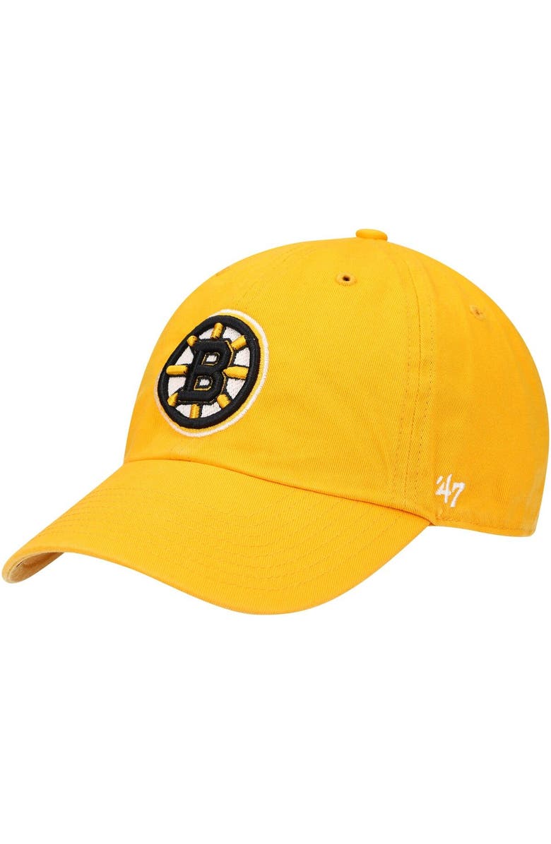 '47 Men's '47 Gold Boston Bruins Clean Up Adjustable Hat, Main, color, Gold