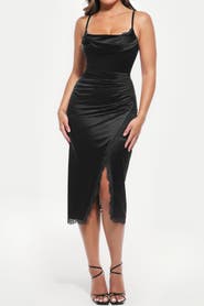 Popilush Resort-Ready Lace Trim Sculpting Floral-Print Midi Shaper Dress