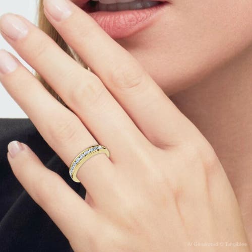 Bliss Diamond 1/2ct Diamond Wedding Ring Channel Set 14k Gold Or Platinum Lab Grown Ef/vs In Gold