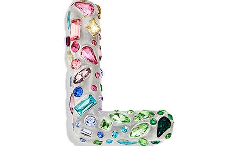 Baublebar Crystal Initial Key Ring Bag Charm In Gold