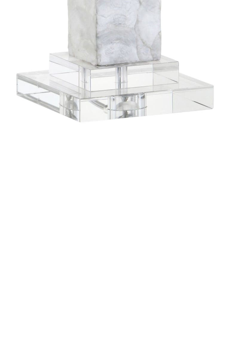 JONATHAN Y Bailey 32" LED Seashell Table Lamp, White, Alternate, color, White