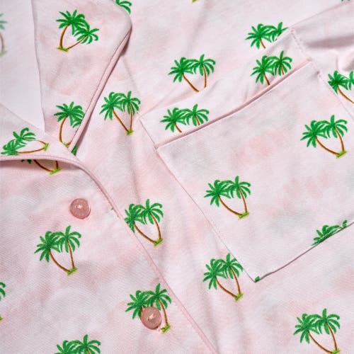 Crickle Daisy Palm Spring Sky Short Pajama Set