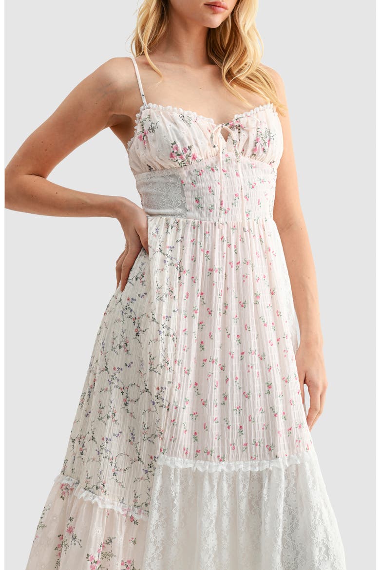 all in favor floral print midi dress All in Favor Wedding Guest Dresses