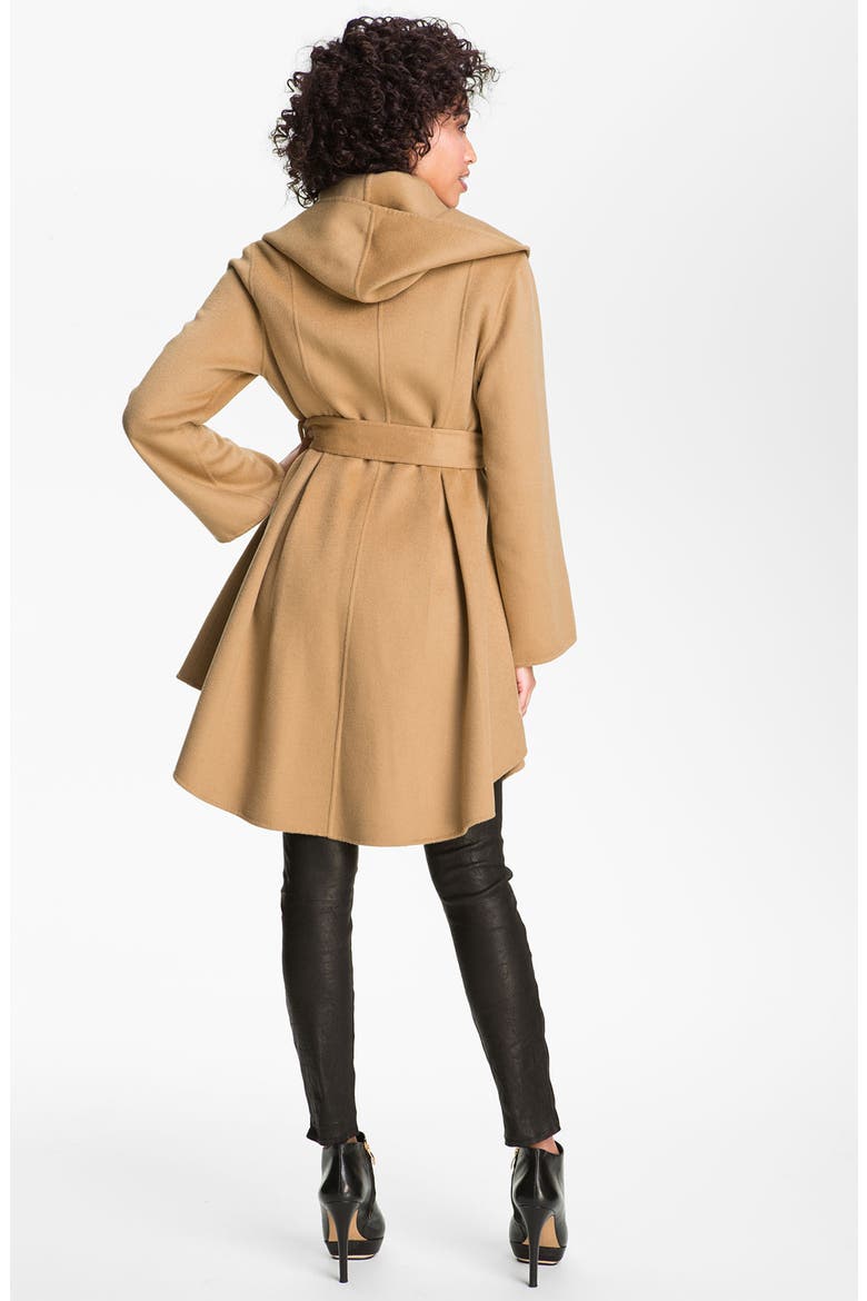 Wool & Cashmere Wrap Coat, Alternate, color, CAMEL