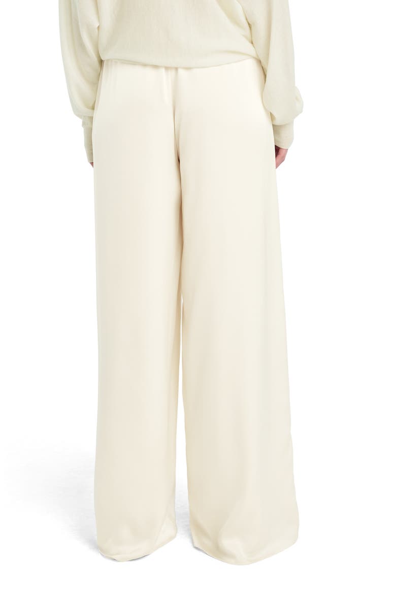 The Everything Satin Wide Leg Pants, Alternate, color, IVORY