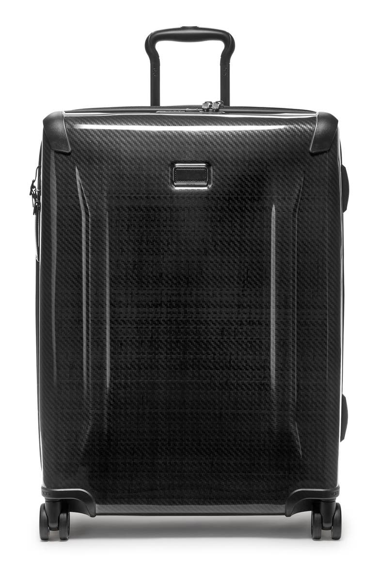Tegra-Lite® Medium Expandable Checked Luggage, Main, color, BLACK/ GRAPHITE