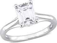 Julianna B. Moissanite Emerald Solitaire Ring 10k