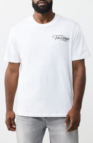 True Religion Ribbon Sketch Logo Graphic T-Shirt