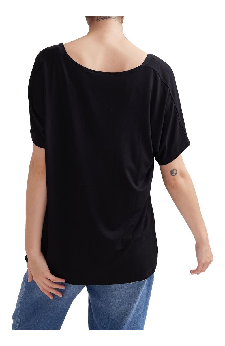 HATCH The Perfect Vee Maternity Tee, Alternate, color, Black