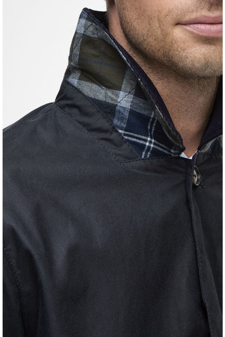 Lorden Waxed Mackintosh Jacket, Alternate, color, NAVY