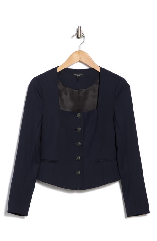 Rag & Bone Mariana Stretch Wool Blazer In Blue