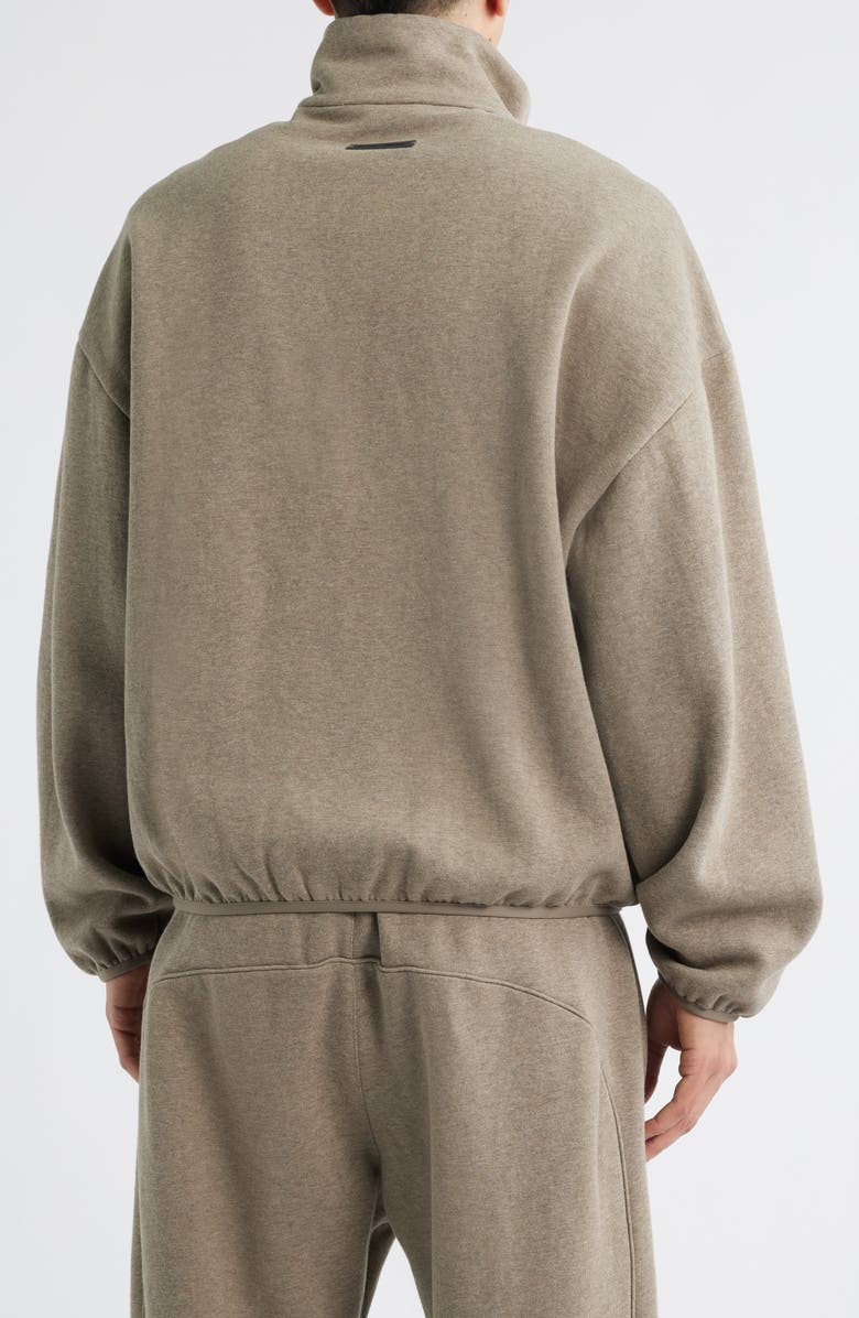Fear of God Essentials Modern Fit Fleece Track Jacket, Alternate, color, Homestead Heather