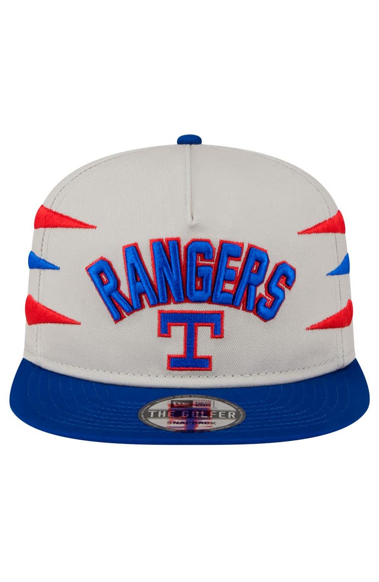 New Era Men's New Era Cream Texas Rangers Iron Golfer Snapback Hat, Alternate, color, Cream