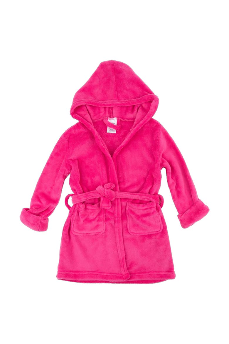 Kids Fleece Hooded Robe, Solid Colors, Main, color, MAGENTA