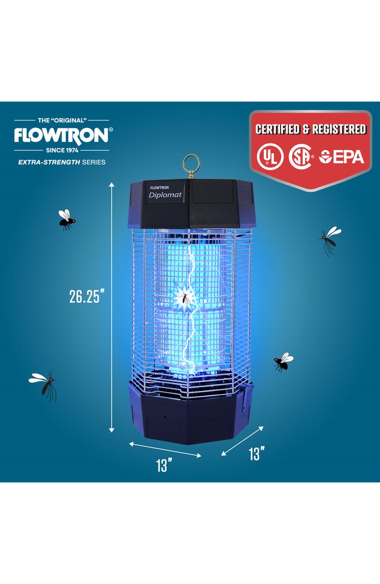 Flowtron Electric Bug Zapper 2 Acres / 2000 sq.ft,150W Indoor/Outdoor Bug Zapper w/Dual Lure Method, Alternate, color,