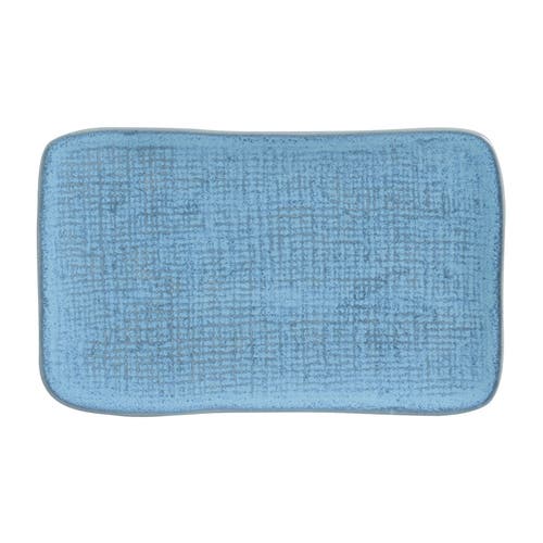 Porto Brasil Rectangular Platter Juta Medium Set Of 4 In Blue