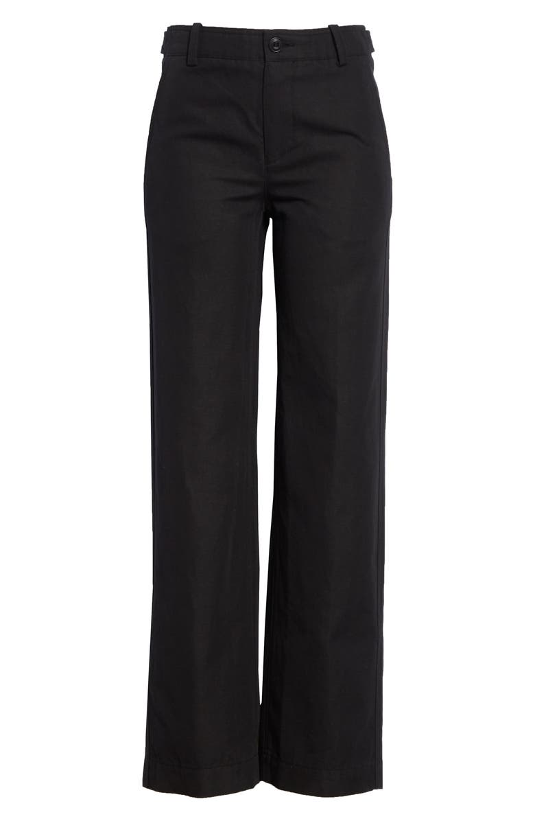 Vince High Rise Linen Blend Wide Leg Pants, Alternate, color, 