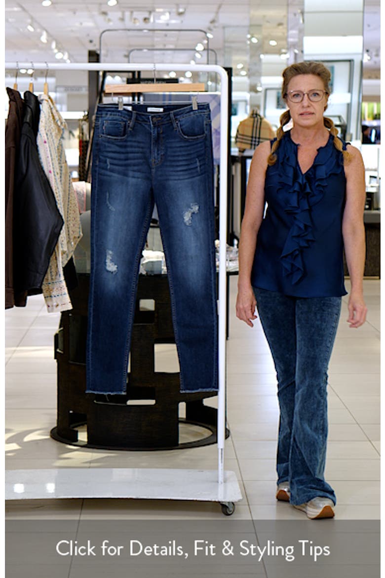 Jagger Distressed Raw Hem Skinny Jeans video