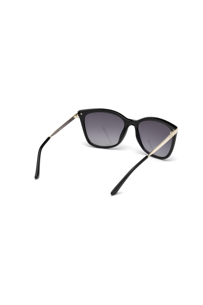 Soft Square Acetate Sunglasses, Alternate, color, Shiny Black / Gradient Smoke
