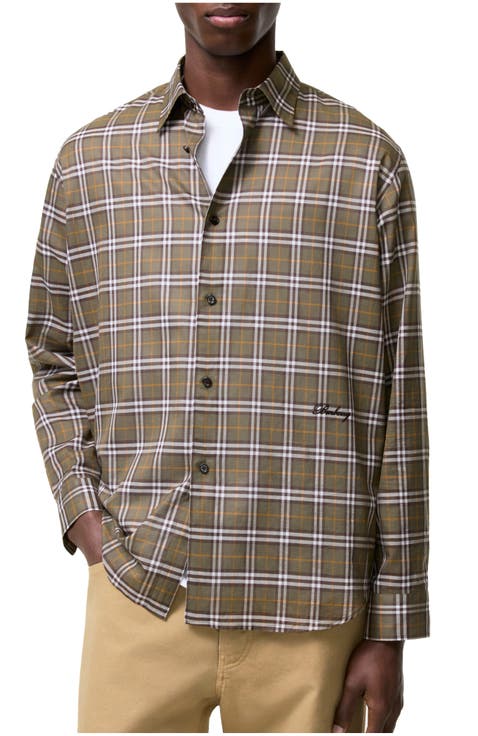 Relaxed Fit Check Cotton Shirt