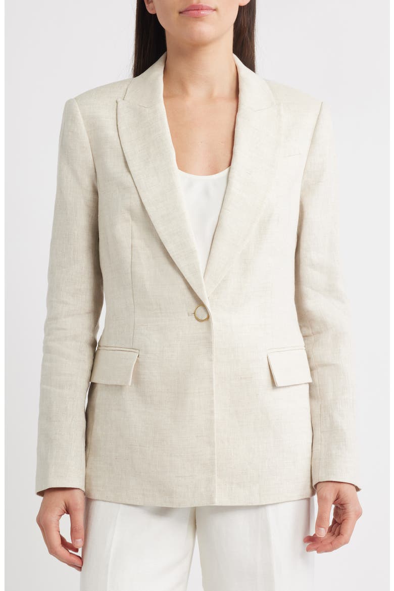 Alexa Linen Blazer, Alternate, color, NATURAL