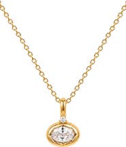MADE BY MARY Oval Birthstone Charm Necklace