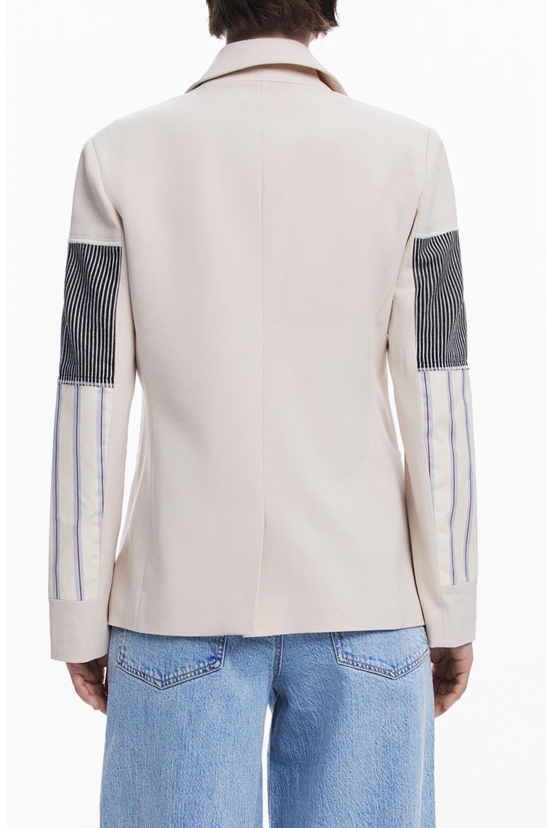 Patchwork Blazer, Alternate, color, WHITE