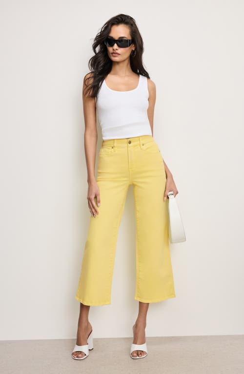 Good American Good Waist Crop Palazzo Jeans