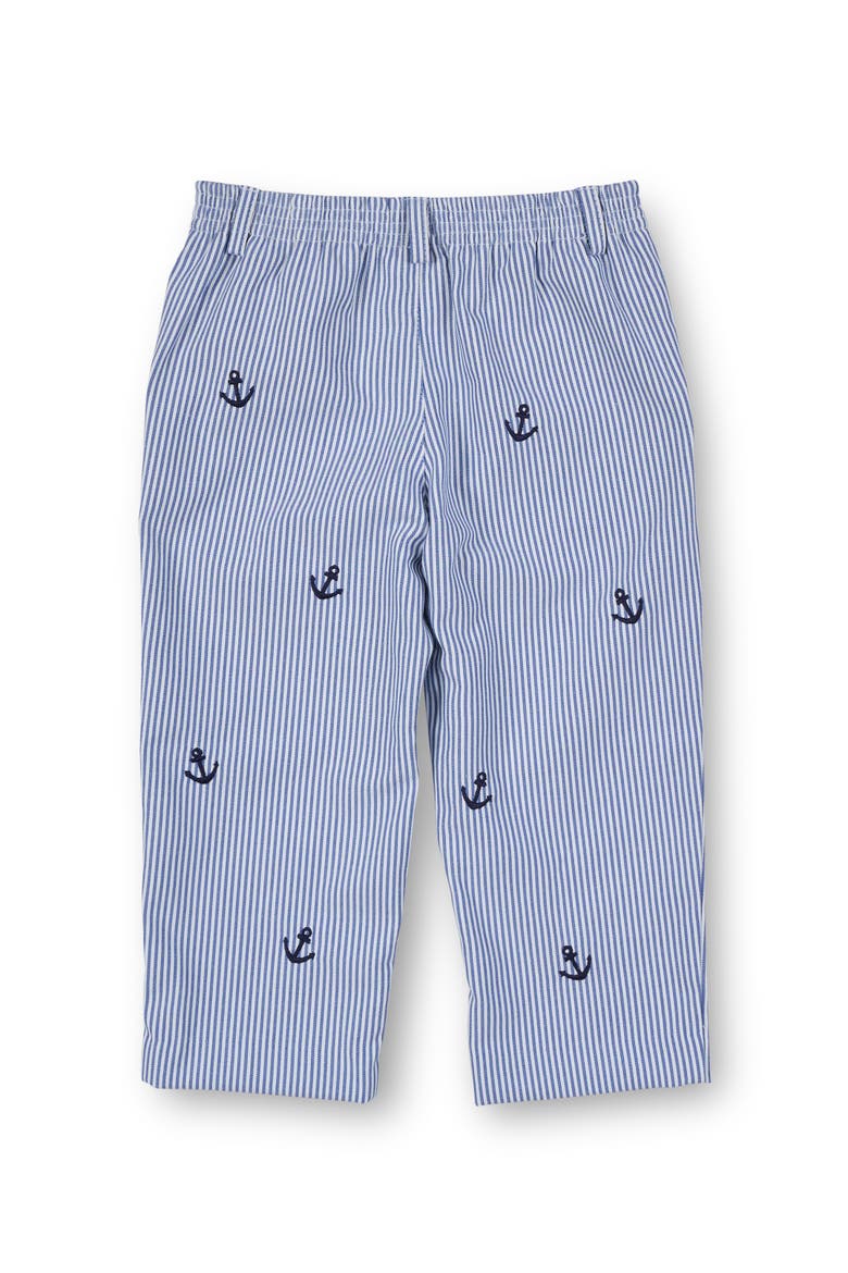 Stripe Fake Fly Pants With Anchors, Alternate, color, Blue Seersucker