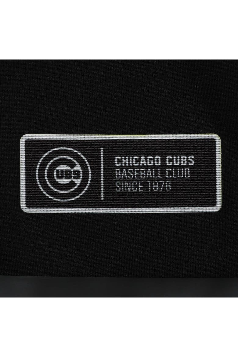 Men's Levelwear Black Chicago Cubs Sector Raglan Polo, Alternate, color, Black