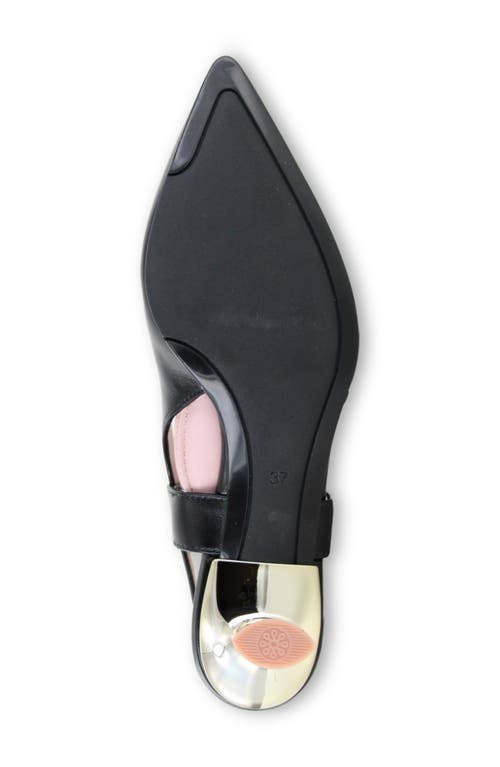 Ayelet By Naot Vida Slingback Pointed Toe Kitten Heel Pump In Black