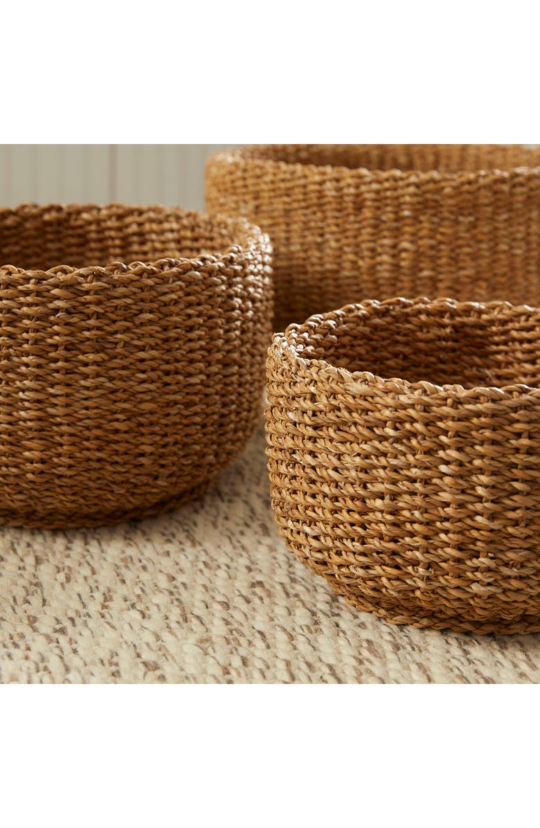 Napa Home & Garden Seagrass Cylindrical Baskets Set of 3, Alternate, color, 