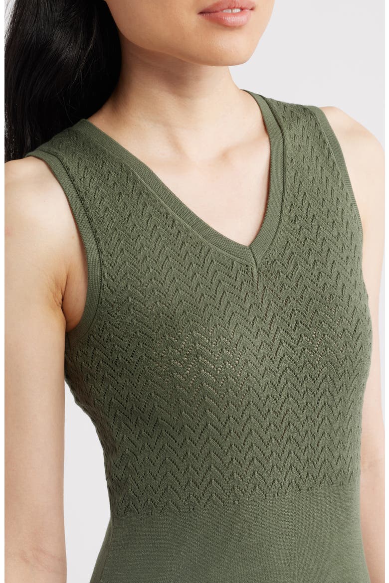 The Elena Sleeveless Sweater Midi Dress, Alternate, color, DARK SAGE