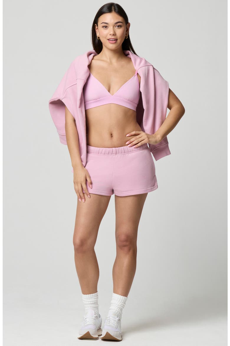 Cozy Crush Sweat Shorts, Alternate, color, DAWN PINK