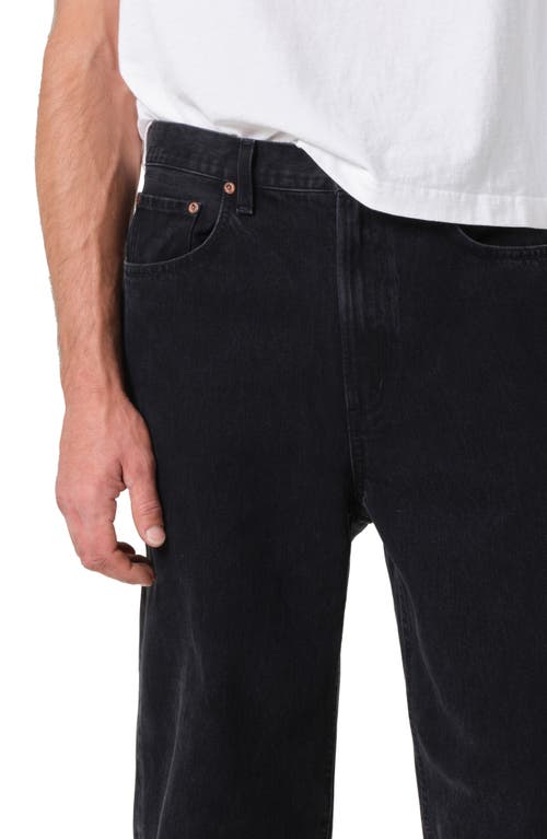 Agolde Waldon Relaxed Fit Straight Leg Jeans In Kember Black In Kember