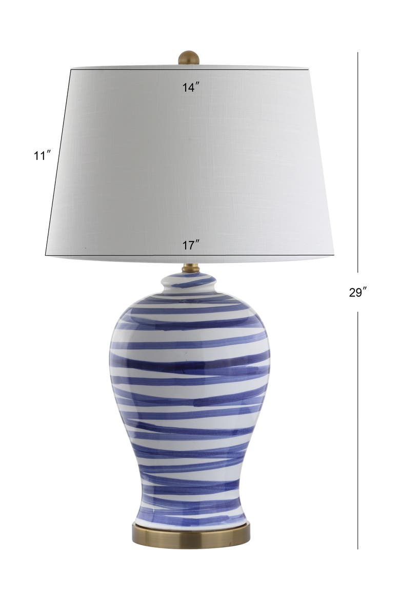 Joelie 29" Ceramic LED Table Lamp, Alternate, color, Blue/White