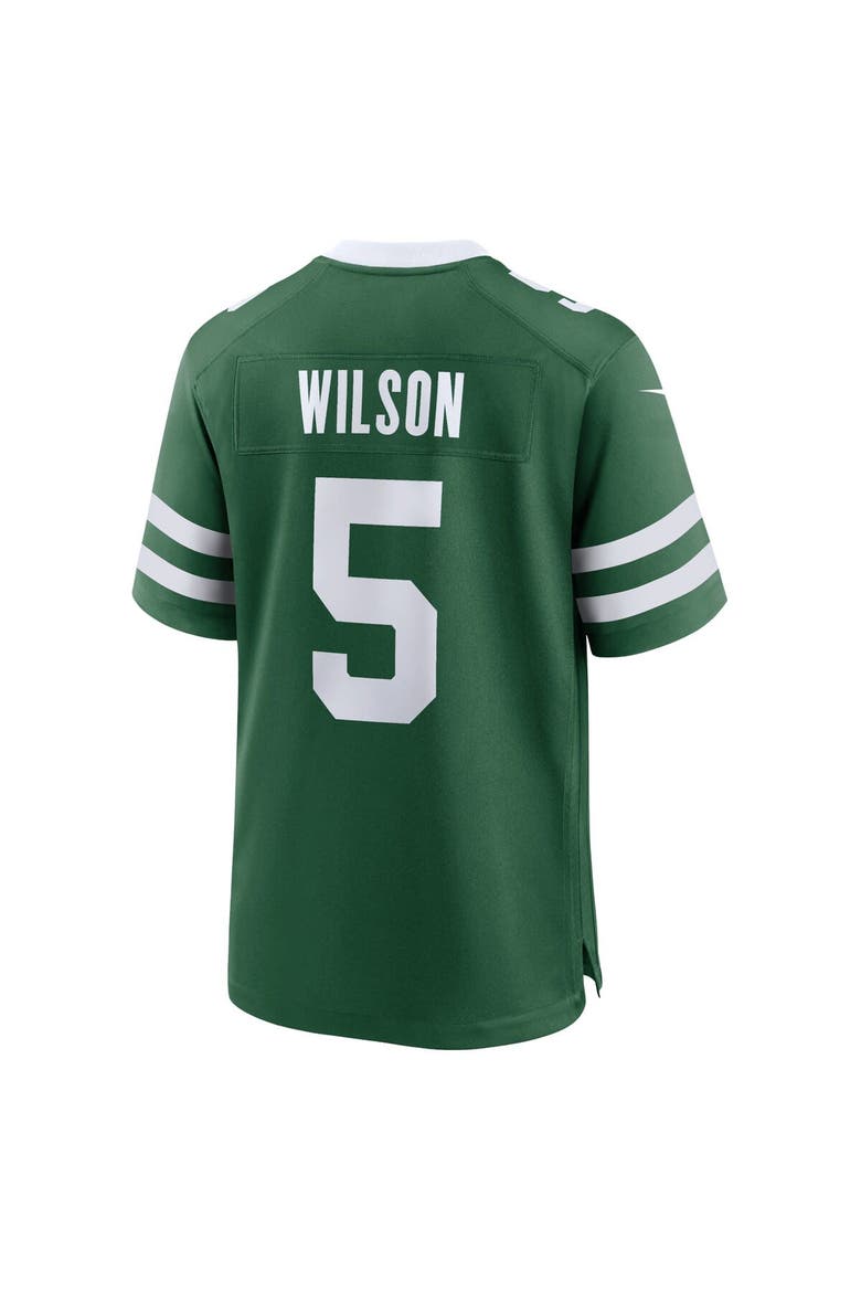 Men's Nike Garrett Wilson Legacy Green New York Jets Game Jersey, Alternate, color, Green