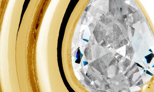 Sterling Forever Kouign Amann Cubic Zirconia Stud Earrings In Gold