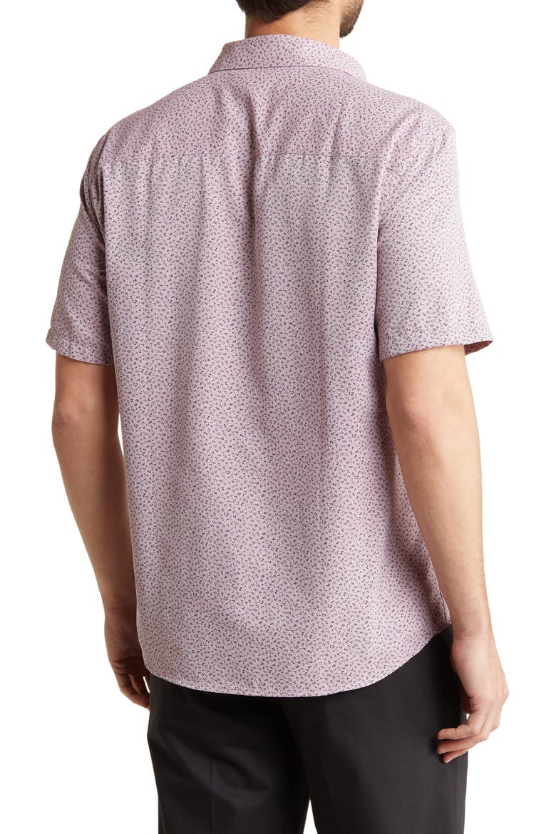 Bernard Short Sleeve Button-Up Shirt, Alternate, color, RED