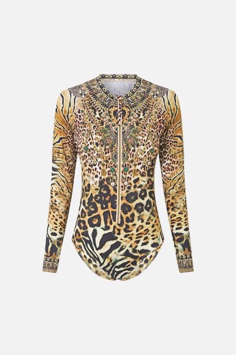 Long Sleeve Zip Front Paddle Suit